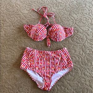 ASOS high waisted bikini. NEVER WORN.